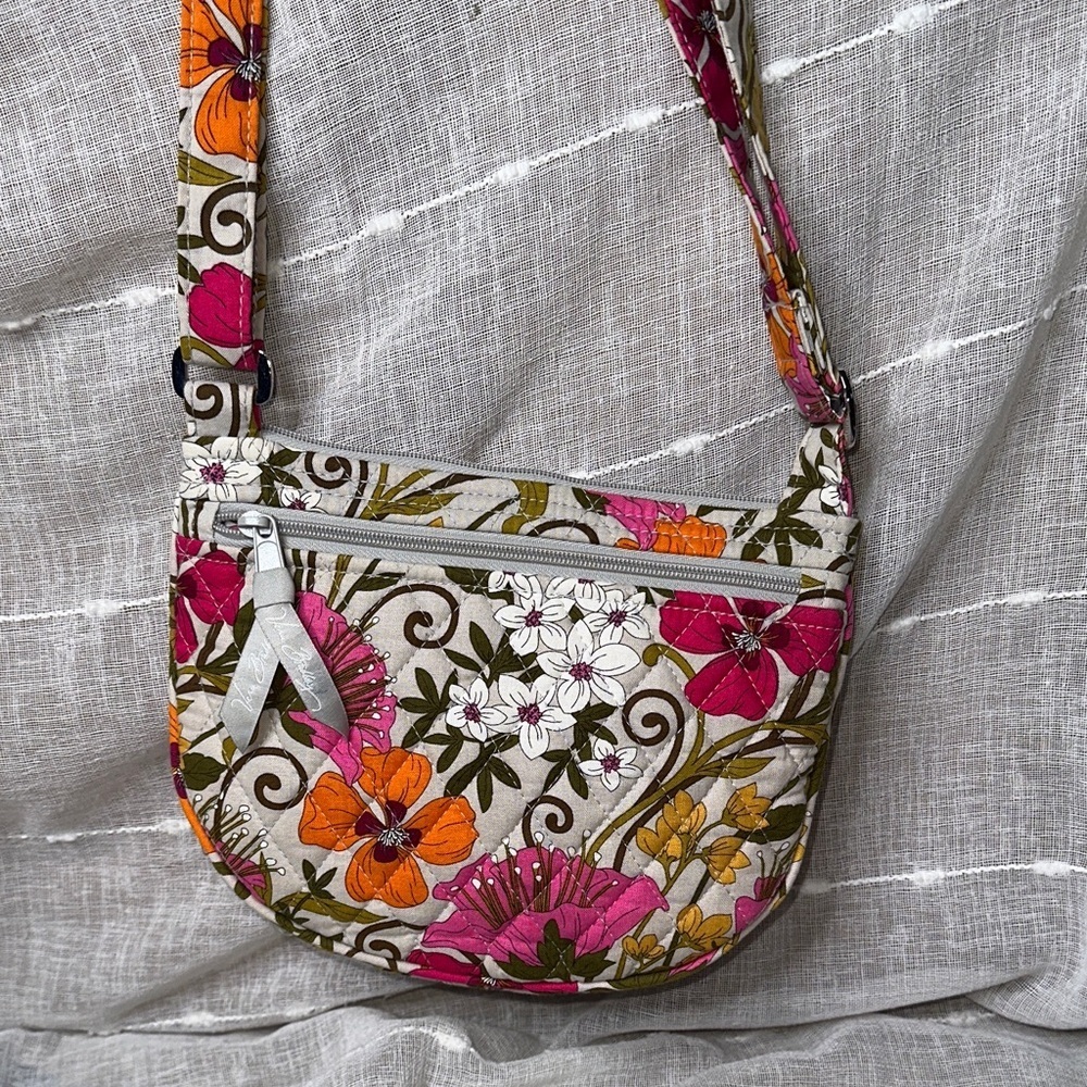 Vera Bradley Tea Garden Pattern Mini Crossbody Bag Shoulder Bag Designer NWOT - Picture 2 of 15